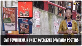 DMP TOWN REMAIN UNDER OVERLAYED ELECTION CAMPAIGN POSTERS