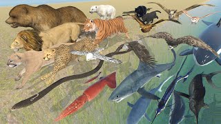 Predator Speed Comparison - 3D Animal Animation Comparison