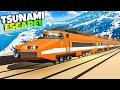 Escaping a HUGE TSUNAMI With a JET TRAIN in Stormworks?! (Stormworks Gameplay Tsunami Survival!)