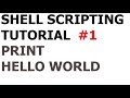 Shell Scripting Tutorial #1 - Print Hello World
