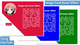 Image Card Hover Effect Using Clip Path On Image | Image Hover Effect Using Pure HTML and CSS Only.