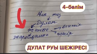 ҰЛЫ ЖҮЗ ДУЛАТ РУЫ ШЕЖІРЕСІ✅ ТОЛЫҚ #шежіре 4-бөлім #дулат #ұлыжүз