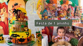 Aniversário de 1 aninho do Benjamim, tema rei leão