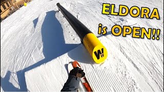 ELDORA is OPEN 2022-2023! (Skiing TOP-BOTTOM RUN \u0026 Terrain Park!!)