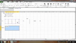 Solving Linear Algebraic Equations w MS Excel