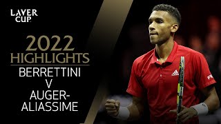 Matteo Berrettini v Felix Auger-Aliassime Highlights | Laver Cup 2022 Match 5