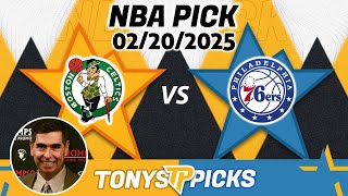 Boston Celtics vs Philadelphia 76ers Pick 2/20/25 NBA Pick Prediction