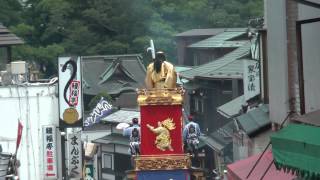 成田祇園祭２０１４　３日目　山車・屋台　総引きに向け仲町の坂を下る　土屋の山車　7月6日 Narita Gion Festival,　00096