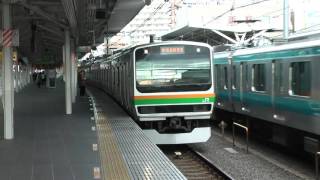 Ｅ２３１系１０００番台上野東京ライン東海道線直通普通小田原行き浦和駅入線～発車その１