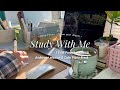 14-HR STUDY WITH ME [Pomodoro 50/10] ☕️ ambience session & calm piano break / countdown & alarm