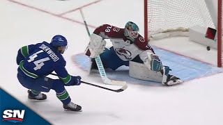 Canucks' Kiefer Sherwood Steals Puck For Slick Short-Handed Breakaway Goal