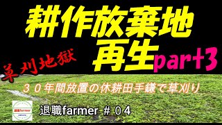 #04【人力再生】耕作放棄地を人力で田んぼに part3