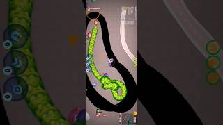 🐍WormsZone.io ❤001 Slither Snake Top01 _Best World Record Snake Epic cacing WormsZoneio #412 #shorts