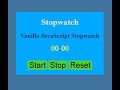 Stopwatch with Js  A simple Javascript Project  Creating Stopwatch in just 13 minutes