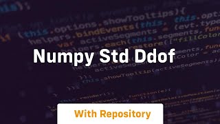 numpy std ddof