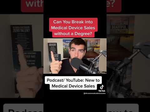 Can you get started in medical equipment sales without a diploma?