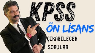 KPSS | Ön Lisans | Çıkabilecek Sorular