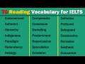 70 Most Commonly Used Advanced Vocabulary for IELTS Reading