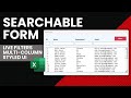 Build a Searchable Excel UserForm with VBA | Real-Time Filter Tutorial