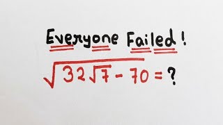 Nice Algebra Square Root Simplification Problem || Algebra Mathematics || Everyone failed