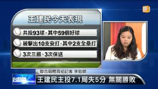 【2013.06.12】編輯台時間(1)王建民主投7.1局失5分 無關勝敗 -udn tv