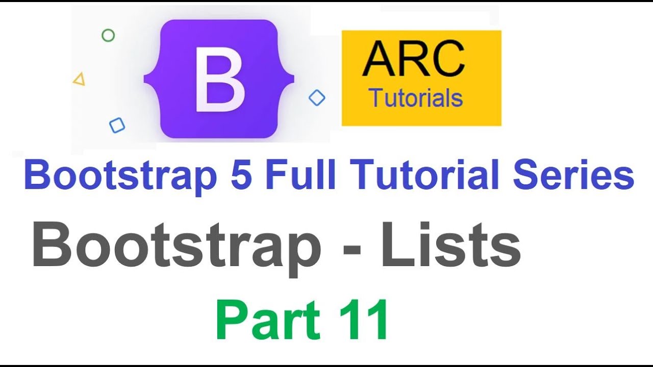 Bootstrap 5 Tutorial For Beginners #11 - Bootstrap Lists Tutorial - YouTube