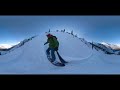 360 video of a ski tour splitboarding trip in the kootenays bc. vr 4k