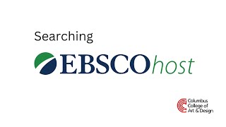 Searching EBSCOhost (2024-25)