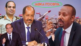 DEG DEG Itoobiya oo Toos iskugu dhibtay Somalia, Wafdi Culus oo Muqdisho kaso Dagay Masar Diyaarado