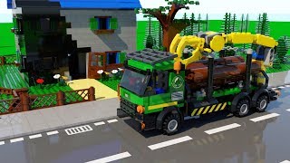 LEGO City Logging Trucks for Children, Kids. Sven In The Forest.