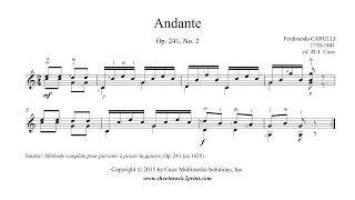 Carulli : Andante in C Major, Op. 241, No. 2