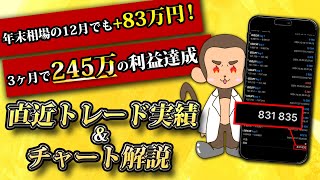 【FX 12月の利益を公開】3ヶ月で＋245万円突破！年末年始の相場でもガッツリ利益