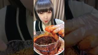 Eating spicy sea food mukbang asmr (6)