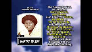 Martha Mason ~ Short Obituary