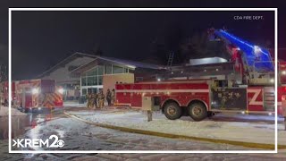 Coeur d'Alene firefighters battle fire at Goodwill