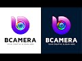 B Letter Camera Logo Tutorial @shamimdrawinggraphicdesign