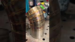 Raw pie cut straight off the TIG #raw #tig #weld #welding #weldporn #colors #rainbow #piecut