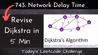 Leetcode 743. Network Delay Time | Revise Dijkstra | Hindi