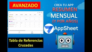 Crear un RESUMEN MENSUAL (y por AÑOS) de gastos, en AppSheet. (data de referencias cruzadas)