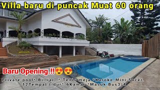 Villa MURAH baru di puncak Bogor Muat 60 Orang Kolam privat Baru opening