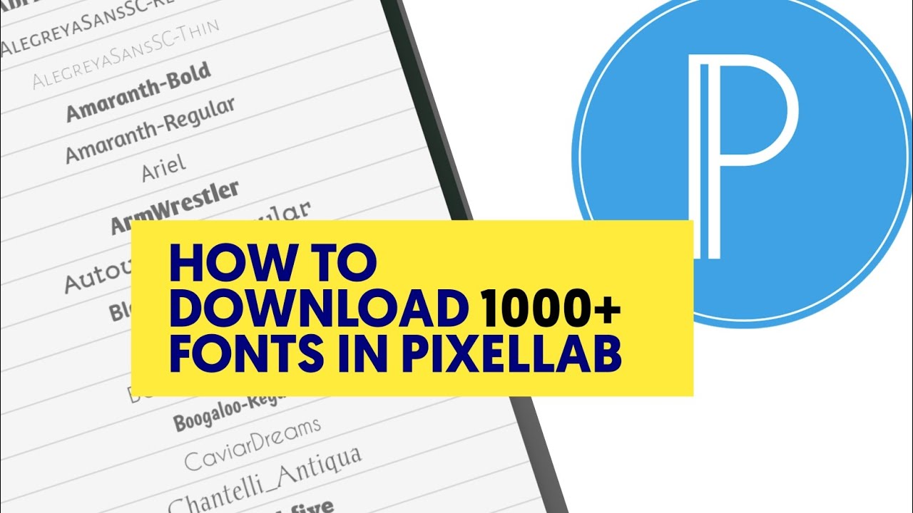 How To Download Fonts In Pixellab Youtube