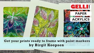 Paint Markers with Gelli Arts® by Birgit Koopsen