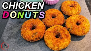 Crispy CHICKEN DONUTS Recipe | How To Make Chicken Doughnuts at Home | Make & Freeze Ramadan Recipes