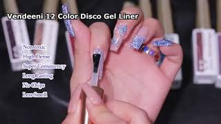 Vendeeni Disco Reflective Glitter Line Gel 10ml 12 colours