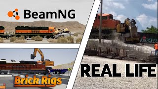 Train Crash Recreations in BeamNG.Drive and Brick Rigs #1