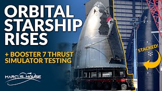 SpaceX Orbital Starship Rises, Booster 7 Thrust Simulator Testing, Crew 4, SLS, Rocket Lab Updates