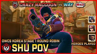 [ Shu ] Crazy Raccoon vs WAY | Round Robin | OWCS Korea Stage 1