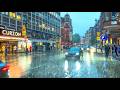 Heavy Rain Hits Central London ☔️ Summer Sunset to Dusk Evening Walk · 4K HDR