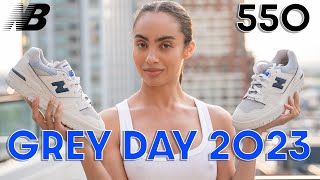 This NEW BALANCE 550 GREY DAY is ON POINT! On Foot Review and How to Style (Outfits, GRWM, Sizing)