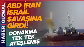 İsrail İran Füzelerini Böyle Düşürdü! ABD Donanması Savaşa Girmiş
